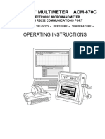 Airdata Multimeter Adm 870c Operating Instructions