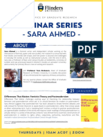 OGRs Seminar Series Sara Ahmed
