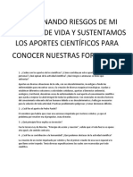 "Gestionando Riesgos de Mi Proyecto de Vida Y Sustentamos Los Aportes Científicos para Conocer Nuestras Fortalezas