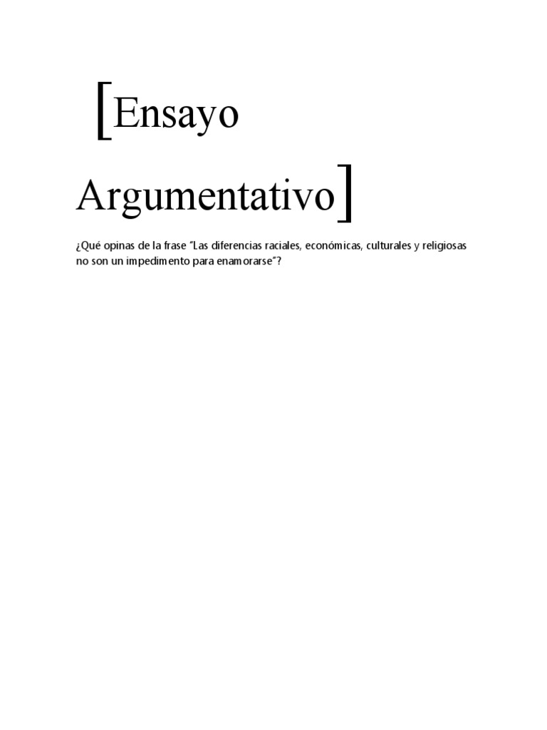 Ensayo Argumentativo Pdf