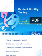 Product Stability Testing: Presented by Ian Lyle (Port Sunlight) Chadaporn Kusumarn (Shanghai)