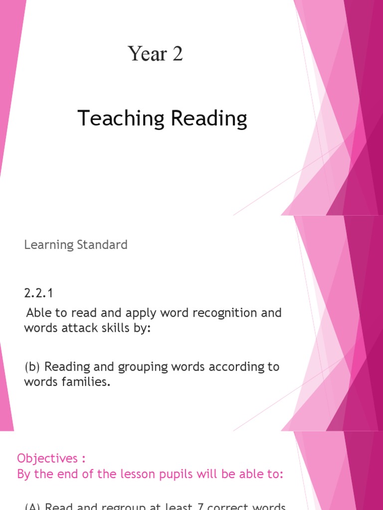 Year 2 Reading Word Families Lesson | PDF | Teaching | Pedagogy