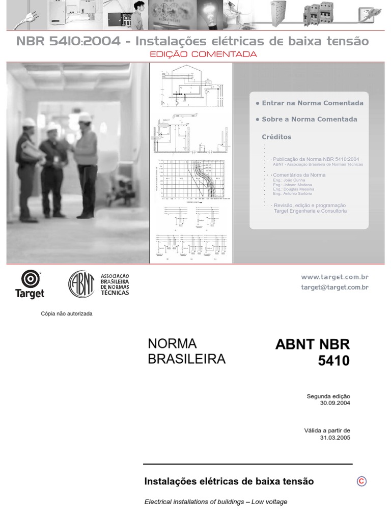 NBR 5410 - Instalações Elétrias de Baixa Tensão | PDF | Fiação elétrica ...