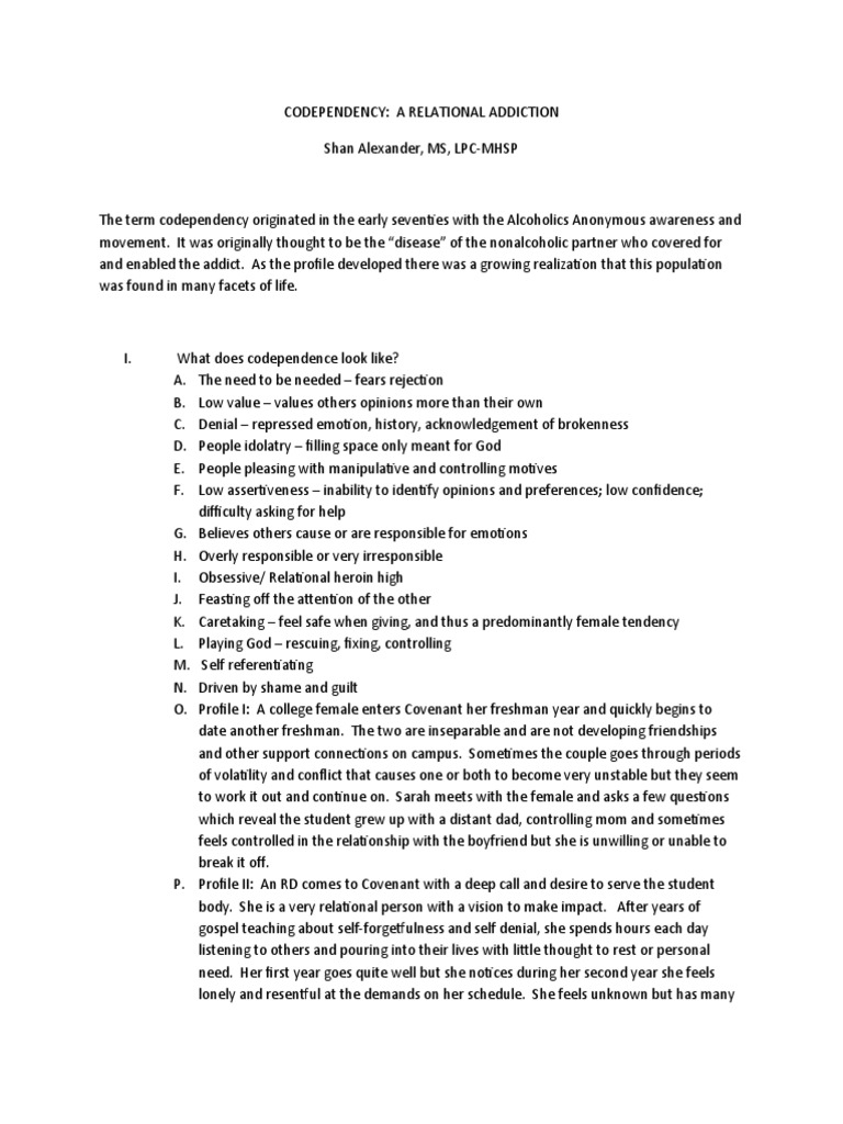 CODEPENDENCY PDF Friendship Loneliness