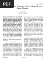 Measuring Khmer Vocabulary Size For Each Grade in Basic Education