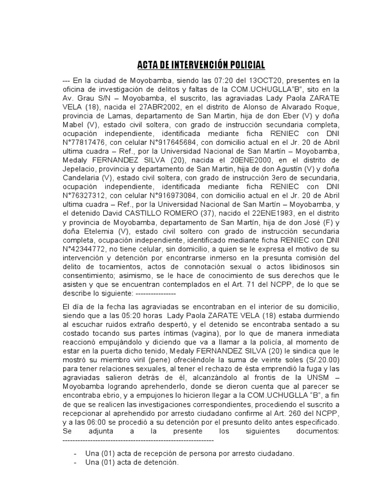 Actas de Intevencion | PDF | Mala conducta | Esfera pública