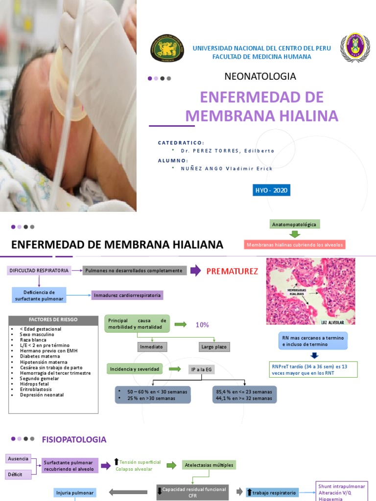 Enfermedad de Membrana Hialina PDF Sistema