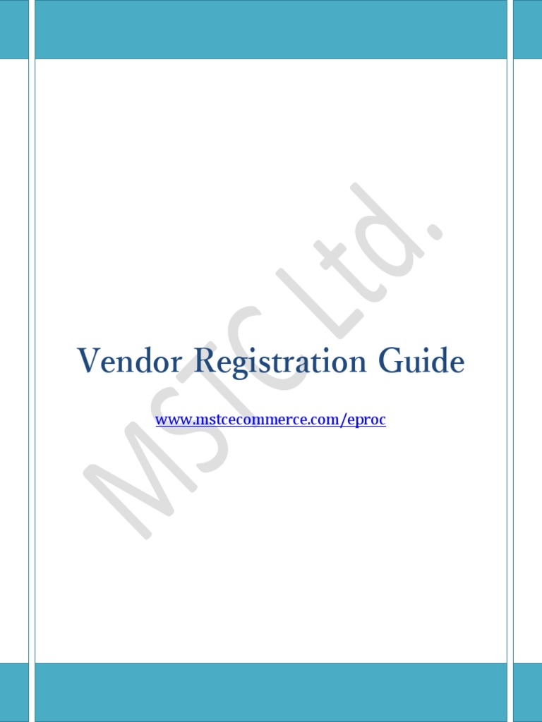 MSTC Vendor Registration Process Guide | PDF | Password | Information ...