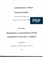 U Niverzita Karlova V Praze: Reduplicative Constructions in Tamil