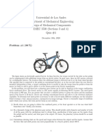 Universidad de Los Andes Department of Mechanical Engineering Design of Mechanical Components IMEC 3530 (Sections 3 and 4) Quiz #4