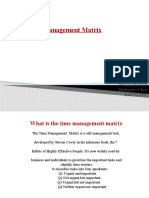 Time Management Matrix: Persentation by Prasad Mashale Perfomers Class Roll No.3537