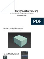 Extrude Polygons (Poly Mesh) : Use These Settings For Extruding Polygons in Interactive Manipulation Mode