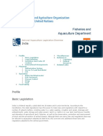 Fisheries and Aquaculture Department: Profile Basic Legislation