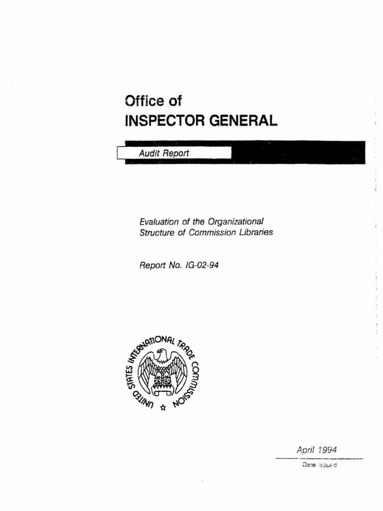 Audit Report | PDF | Administrative Law Judge | Libraries
