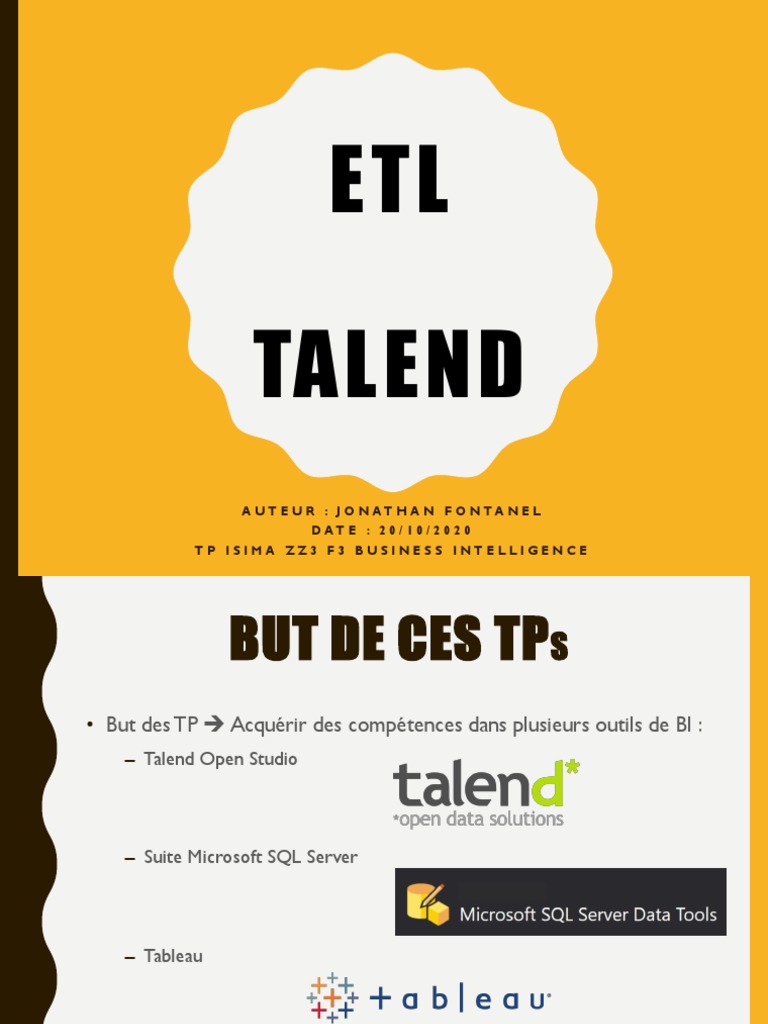 Talend Open Studio pour ETL et BI | PDF | Microsoft SQL Server ...