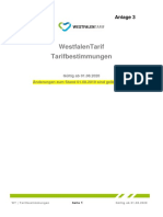 Tarifbestimmungen Des WestfalenTarifs 200801 PDF