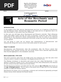Arts - 9 - Quarter 3 Module 1