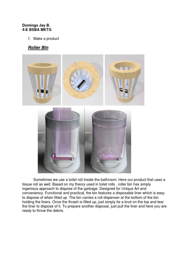 Innovative Roller Bin for Waste Management | PDF | Recycling | Waste