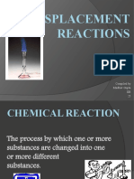 Displacement Reactions: Compiled by Madhav Gupta XB 25
