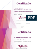Certificados Casa Rosa