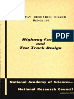 Highway Curves and Test Track Design: National Academy of Sciences-National Research Council