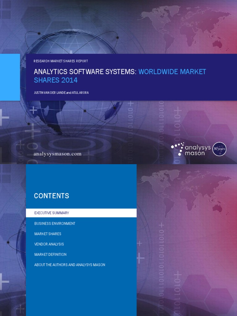 Analysysmason Sample - Analytics Software Systems 2014 | PDF ...