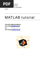 MATLAB Tutorial: Assembled, Edited and Written By: Oren Shriki, and Oren Farber