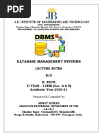 DBMS 2020-21 Ii-Cse PDF