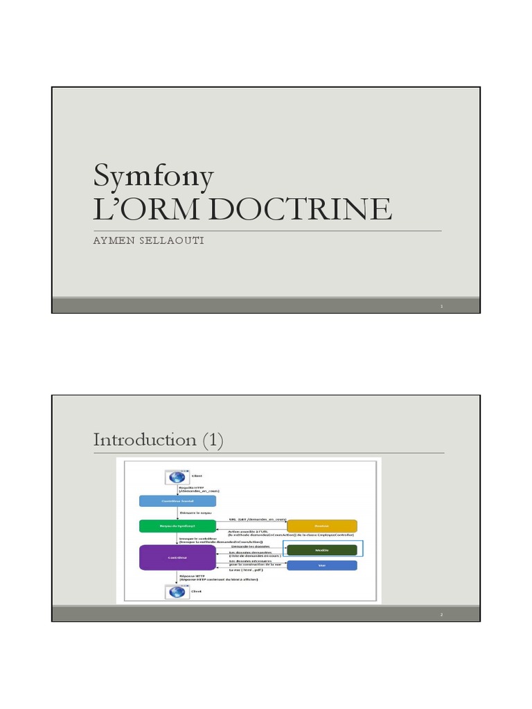 Introduction à l'ORM Doctrine avec Symfony | PDF | Mapping objet ...