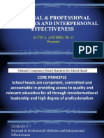 Personal & Professional Attributes and Interpersonal Effectiveness