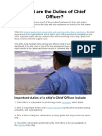 What Are The Duties of Chief Officer