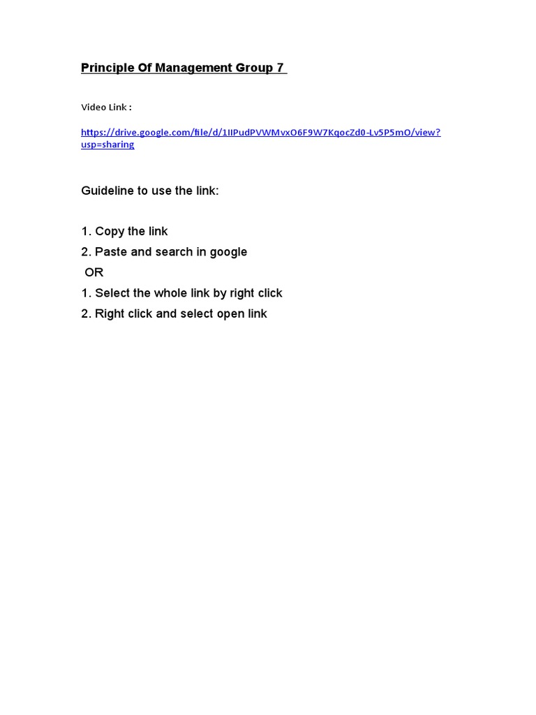 Principles of Management Group 7 Report | PDF