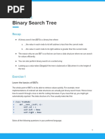 Worksheet Binary Search Tree