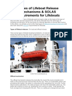 Types of Lifeboat Release Mechanisms & SOLAS Requirements For Lifeboats