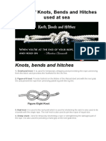 Types of Knots, Bends and Hitches Used at Sea