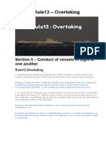 Rule13 - Overtaking: Section II - Conduct of Vessels in Sight of One Another