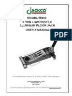 Model 65300-Aluminum Floor Jack Manual