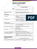 CBSE Class 12 Maths Deleted Syllabus Portion For 2020 21