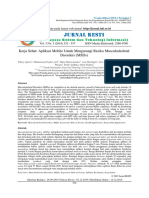 Jurnal Resti: Kerja Sehat: Aplikasi Mobile Untuk Mengurangi Resiko Musculoskeletal Disorders (MSDS)