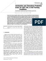 Experimental Determination and Theoretical Prediction of Limiting Strains For ASS 316L at Hot Forming Conditions