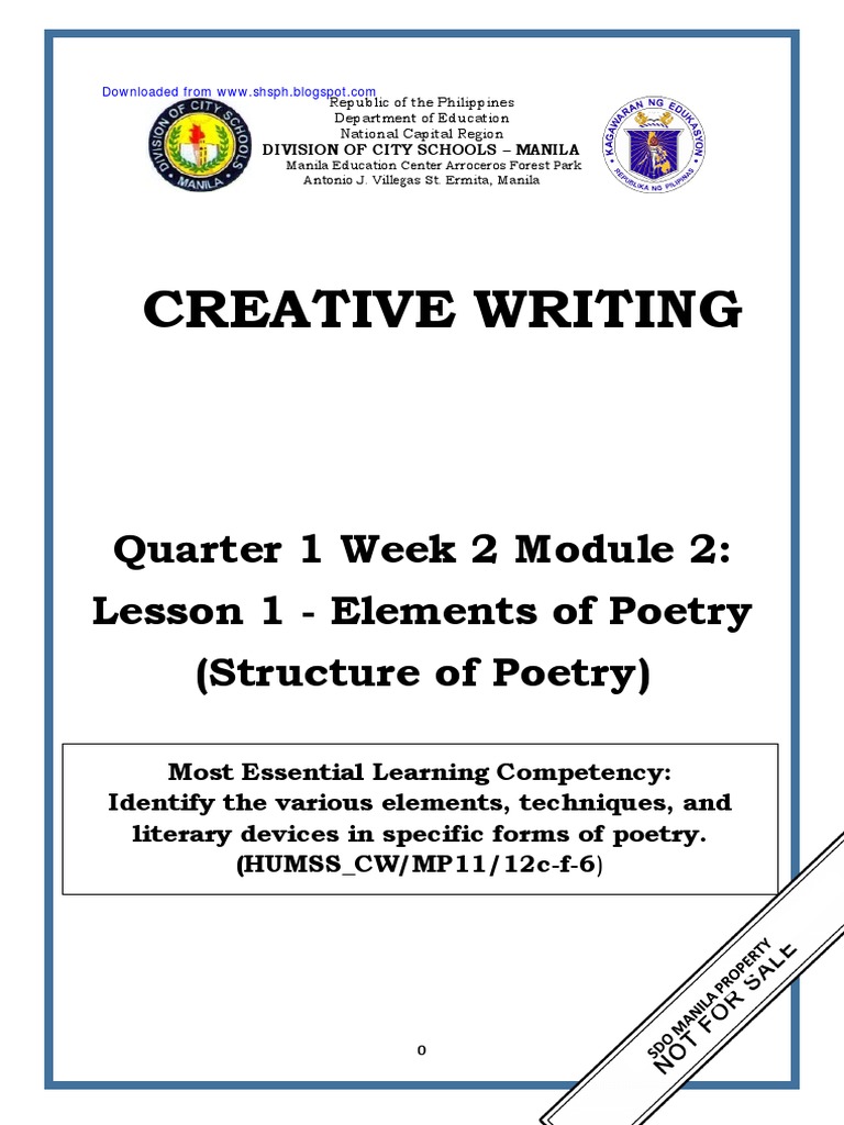 Creative Writing Module 2, PDF, Metre (Poetry)