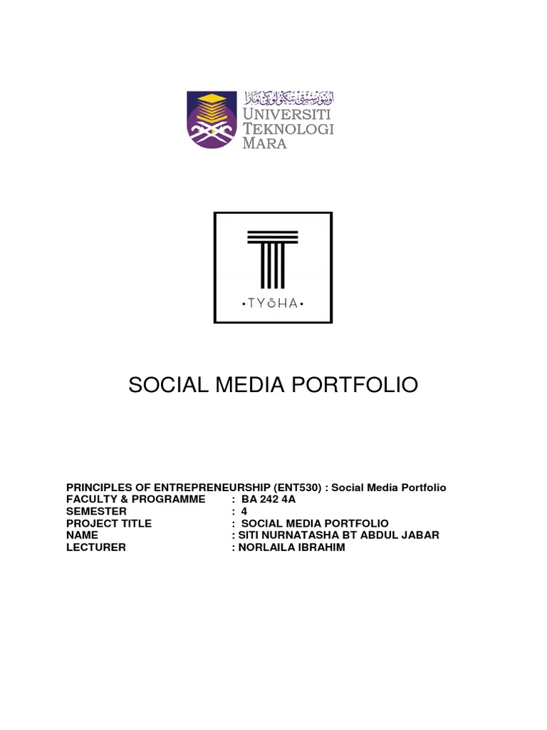 Ent530 Social Media Portfolio Siti Nurnatasha Pdf Scarf Social Media