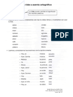 La Tilde o Acento Ortografico PDF