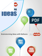 4036 Brainstorming Ideas With 3 Balloons Powerpoint Template