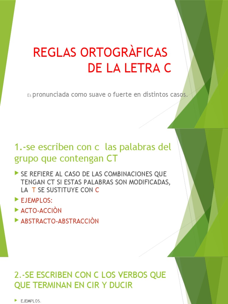 Reglas Ortograficas De La Letra C Gramatica Tipologia Linguistica
