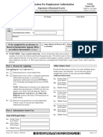 Application For Employment Authorization