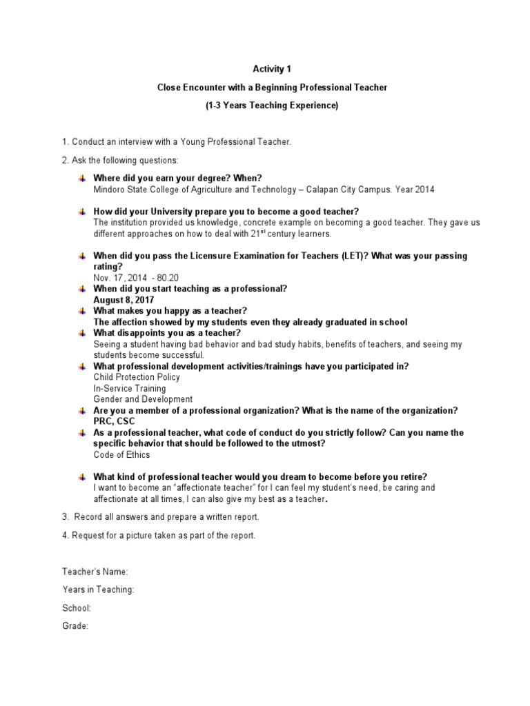 Close Encounter With A Beginning Professional Teacher PDF Philippines Teachers