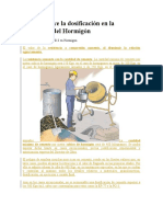 Como Influye La Dosificación en La Resistencia Del Hormigón