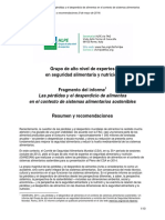 2014 Las Pérdidas y El Desperdicio de Alimentos HLPE