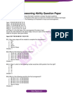 SBI PO 2018 Reasoning Ability Question Paper PDF